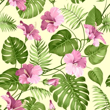 Dikişsiz tropikal desen.