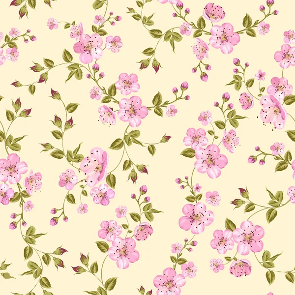 Cherry blossom seamless pattern. — Stock Vector