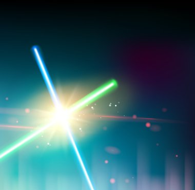 İki lazer ışınları.