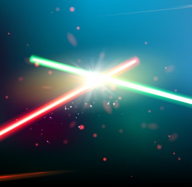 İki lazer ışınları.