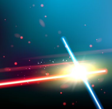 İki lazer ışınları.