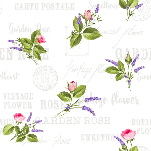 Vintage-Blumenmuster. — Stockvektor