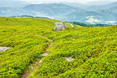 yüksek Dağları'nda yamaç yolundan