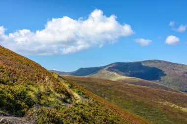 Travers yolu dağ yamacında