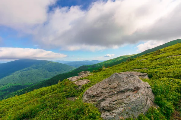 Grande Paisagem Alpina Verão Beleza Cores Verde Azul Natureza Cenário — Fotografia de Stock