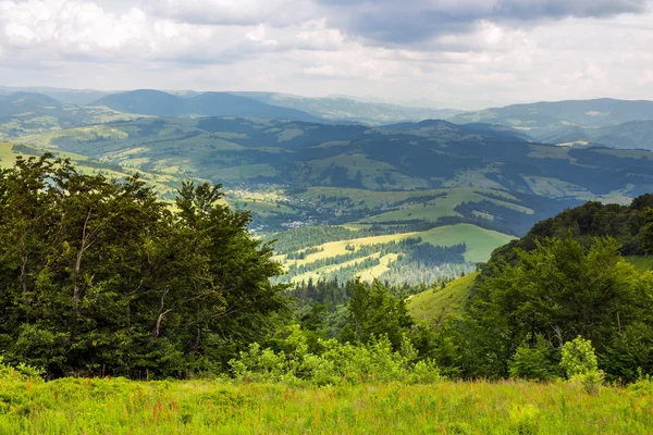 Village in mountain valley — Stock Photo, Image