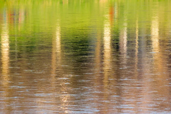 Abstraktní podzimní stromy odraz ve vodě — Stock fotografie