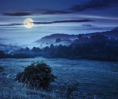 dağlar, geceleri soğuk sis