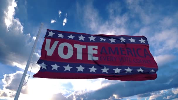 Президентські вибори США, 2020. Animation with Vote 2020 sign — стокове відео