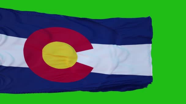Bandera Colorado Pantalla Verde Perfecto Para Propio Fondo Utilizando Pantalla — Vídeos de Stock