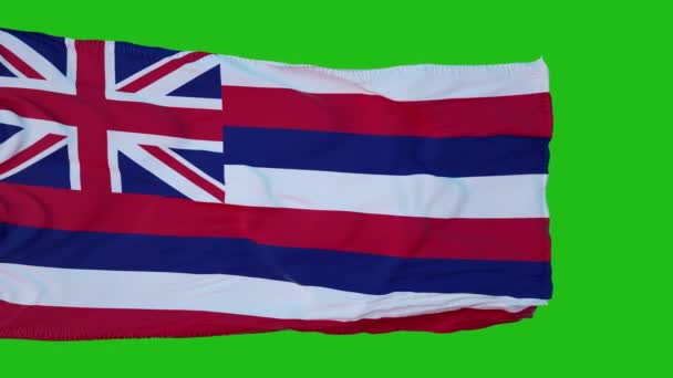 Σημαία Της Χαβάης Στην Πράσινη Οθόνη Ιδανική Για Δικό Σας — Αρχείο Βίντεο