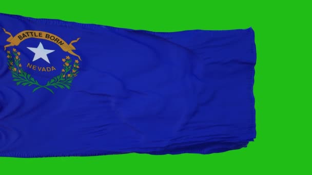 Bandiera Del Nevada Green Screen Perfetto Proprio Sfondo Utilizzando Schermo — Video Stock