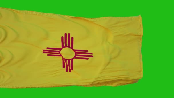 Flagge Von New Mexico Auf Dem Green Screen Perfekt Für — Stockvideo