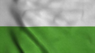 Aalten bayrağı, Hollanda şehri, rüzgarda sallanıyor. Gerçekçi bayrak arkaplanı