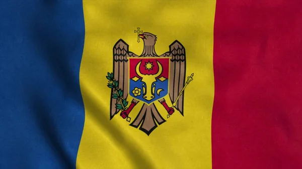 Moldova Flag Waving Wind National Flag Moldova Illustration — Stock Photo, Image