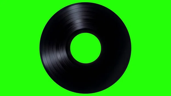 Disco Vinile Schermo Verde Illustrazione — Foto Stock