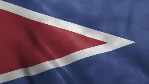 Cabo Rojo flag, city of Puerto Rico, realistic animation background — Stock Video