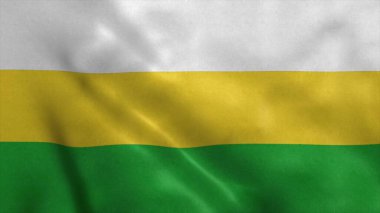 Gerilla bayrağı, Porto Riko şehri. 3d illüstrasyon