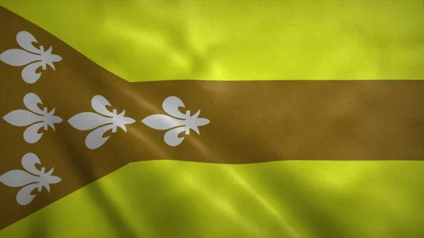 Dorado zászló, Puerto Rico városa. 3d illusztráció — Stock Fotó