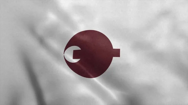Νομός Νάρα, η κινεζική σημαία κυματίζει στον άνεμο. 3D εικονογράφηση — Φωτογραφία Αρχείου