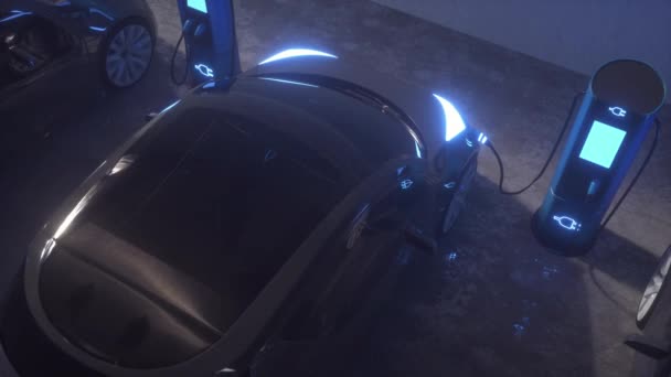 Charge station for electric cars. Electric car charger — Video