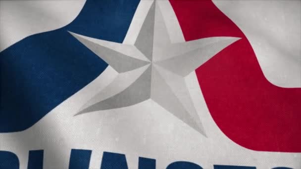 Flagge von Arlington, Stadt Texas, Vereinigte Staaten von Amerika — Stockvideo