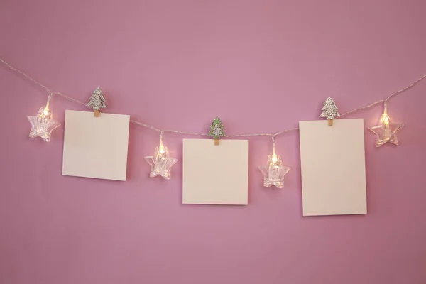 Festive Interior House Cards Inserting Photos — Stock Photo, Image