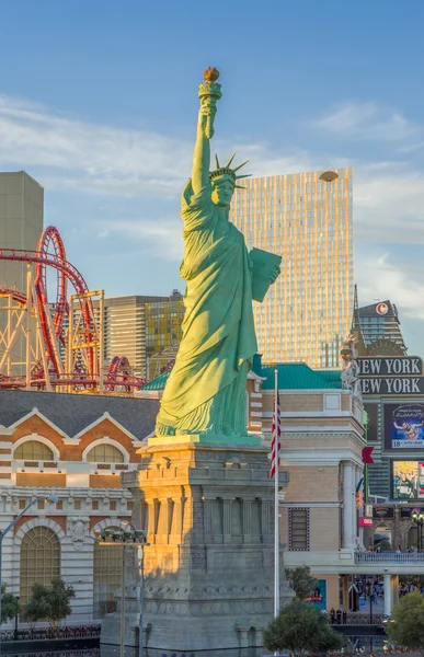 在纽约的自由女神像-纽约酒店和赌场 — 图库照片