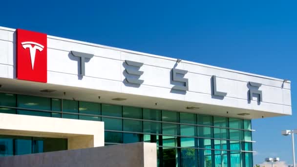 Tesla Motors Automobile Dealership — Stock Video