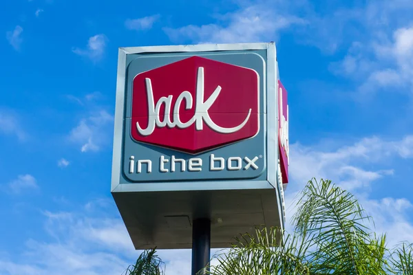 Jack no sinal do restaurante da caixa — Fotografia de Stock