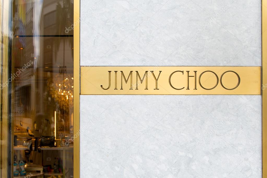 BEVERLY HILLS, CA/USA - APRIL 10, 2016: Jimmy Choo retail store exterior on famed Rodeo Drive.