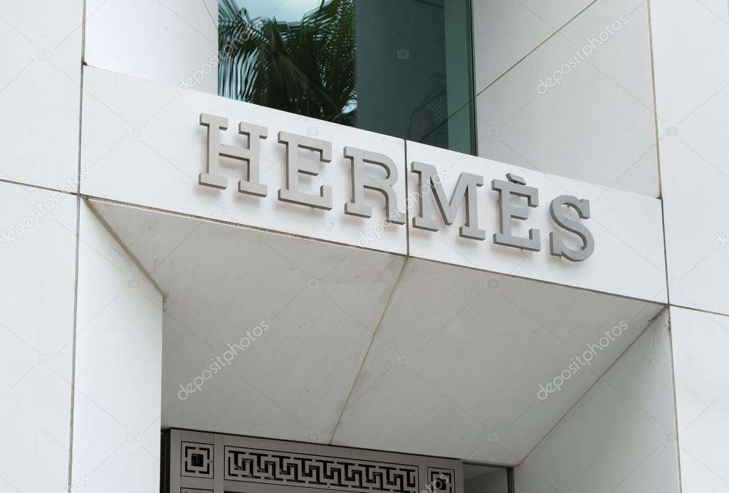 BEVERLY HILLS, CA/USA - APRIL 10, 2016: Hermes retail store exterior on famed Rodeo Drive.
