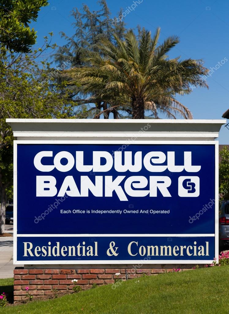 ARCADIA, CA/USA - APRIL 16, 2016: Coldwell Banker real estate office sign and logo. Coldwell Banker Real Estate LLC is an American real estate franchise.