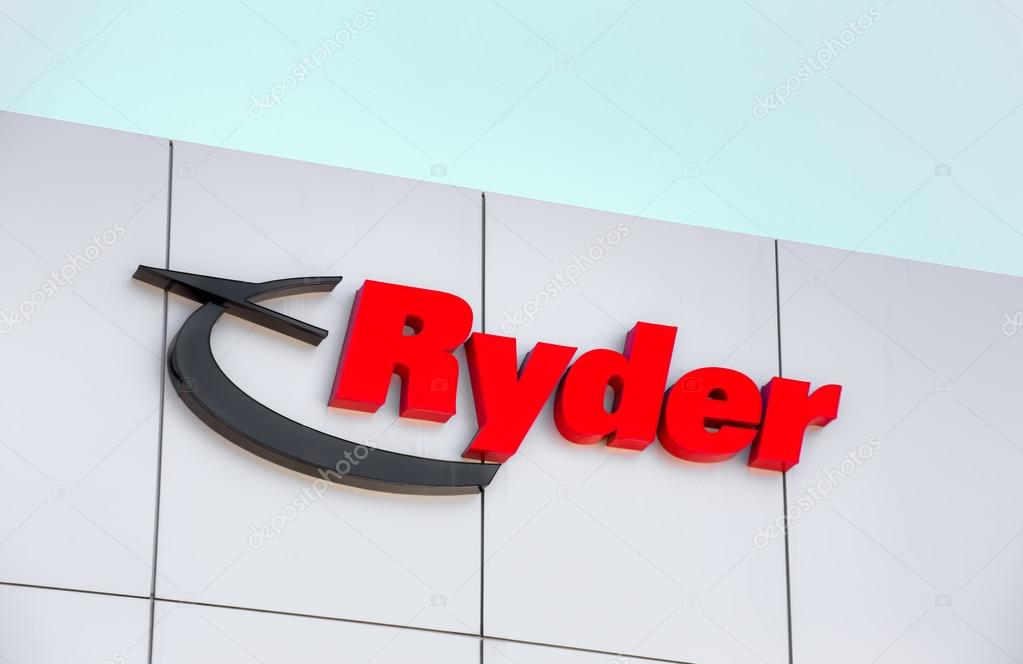 SANTA FE SPRINGS, CA/USA - APRIL 16, 2016: Ryder Corporation sign and logo. Ryder System, Inc.is an American-based provider of transportation and supply chain management products.