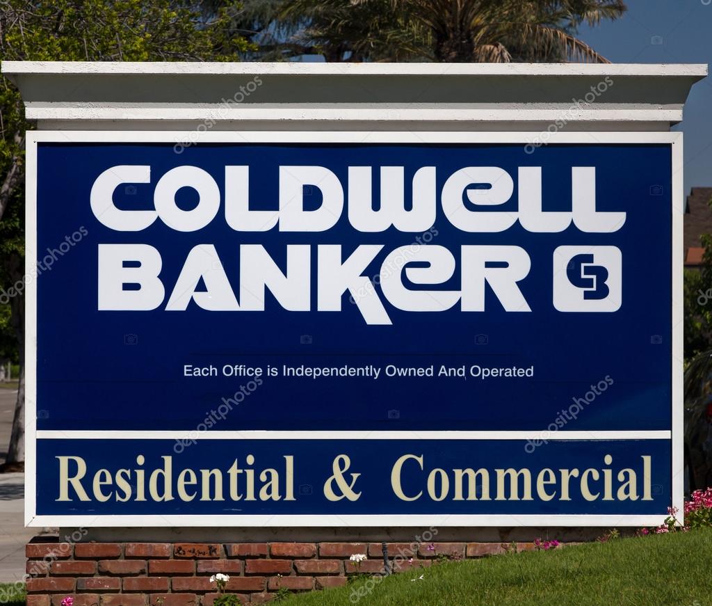 ARCADIA, CA/USA - APRIL 16, 2016: Coldwell Banker real estate office sign and logo. Coldwell Banker Real Estate LLC is an American real estate franchise.