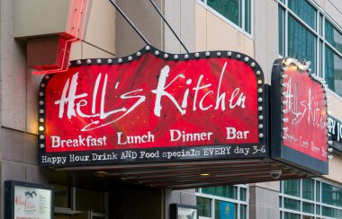 Hell's Mutfak-Minneapolis Restoran dış ve işareti