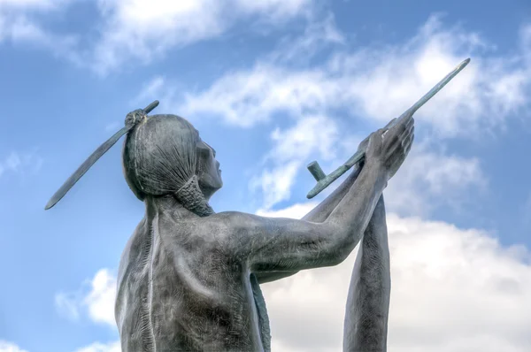 May We Have Peace Bronze Statue at Oklahoma University — Stock Photo, Image