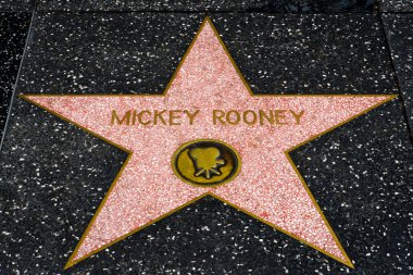 Hollwyood Walk of Fame Star'da Mickey Rooney
