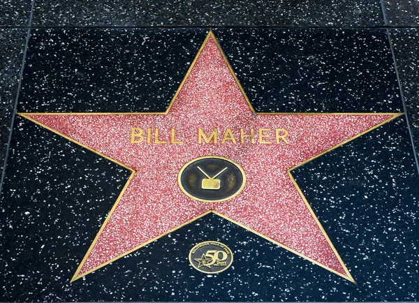 Билл Махер Стар на Аллее славы Холлвуда — стоковое фото