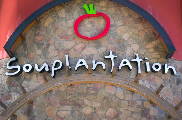 Souplantation Restaurant Exterior Sign and Logo — Stock Photo, Image