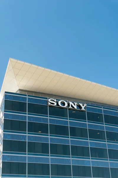 Sinal e logotipo da sede corporativa da Sony — Fotografia de Stock