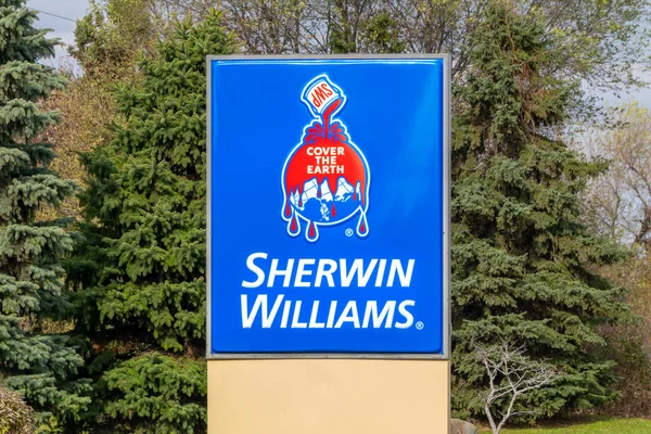 Minneapolis Usa Octobre 2020 Enseigne Logo Marque Sherwin Williams — Photo
