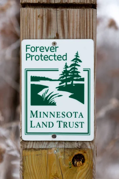 Stillwater Usa January 2021 Minnesota Land Trust Sign Trademark Logo — Stock Photo, Image
