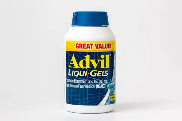 Paul Usa April 2021 Advil Liqui Gels 컨테이너 상표권 — 스톡 사진