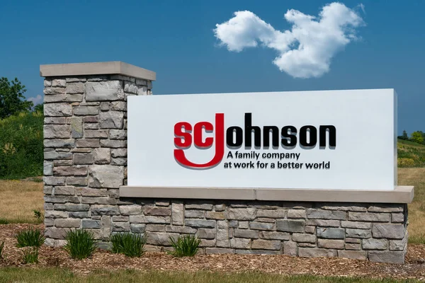 Racine Usa June 2021 Johnson Company Headquarters Exterior Sign Trademark — Stock fotografie