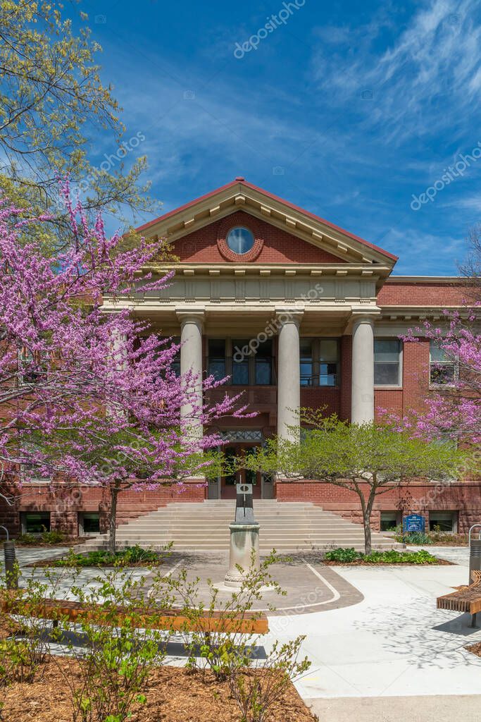 NORTHFIELD, MN, USA -  MAY 10, 2021 - Laird Hall on the campus of Carleton College.