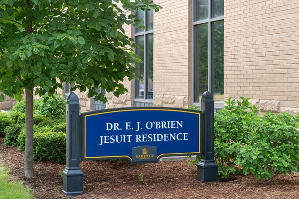 Milwaukee Usa June 2021 Marquette University 캠퍼스에 Obrien Jesuit Residence — 스톡 사진