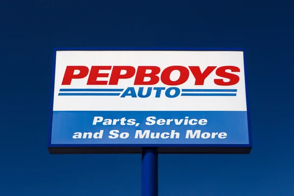 Señal de tienda de piezas de automóviles Pep Boys — Foto de Stock