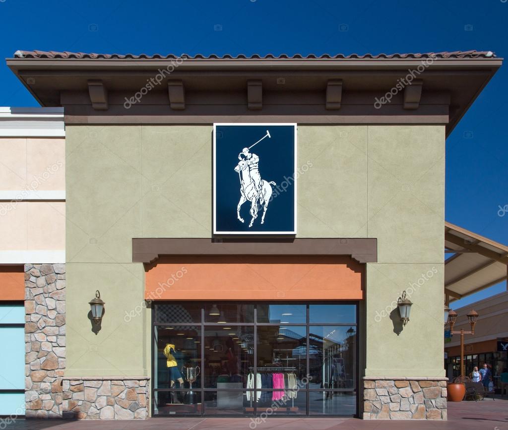 Polo Ralph Lauren store exterior. Polo Ralph Lauren designs, markets and sells high end men's, women's and children's apparel.
