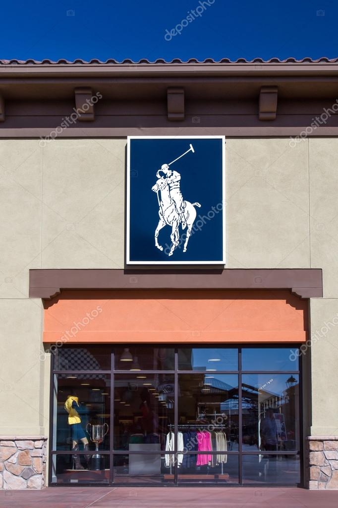Polo Ralph Lauren store exterior. Polo Ralph Lauren designs, markets and sells high end men's, women's and children's apparel.